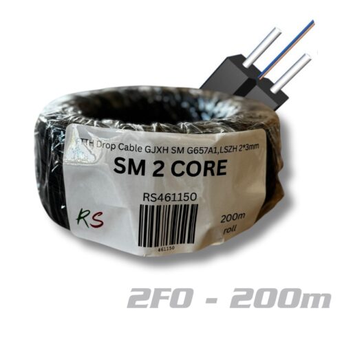 RS4402 FTTH 2 core Drop Cable GJXH SM 200m ROLL